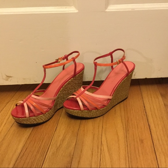 Pink Strappy Wedges - Picture 4 of 4